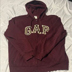 GAP Burgundy Zip-Up Hoodie
